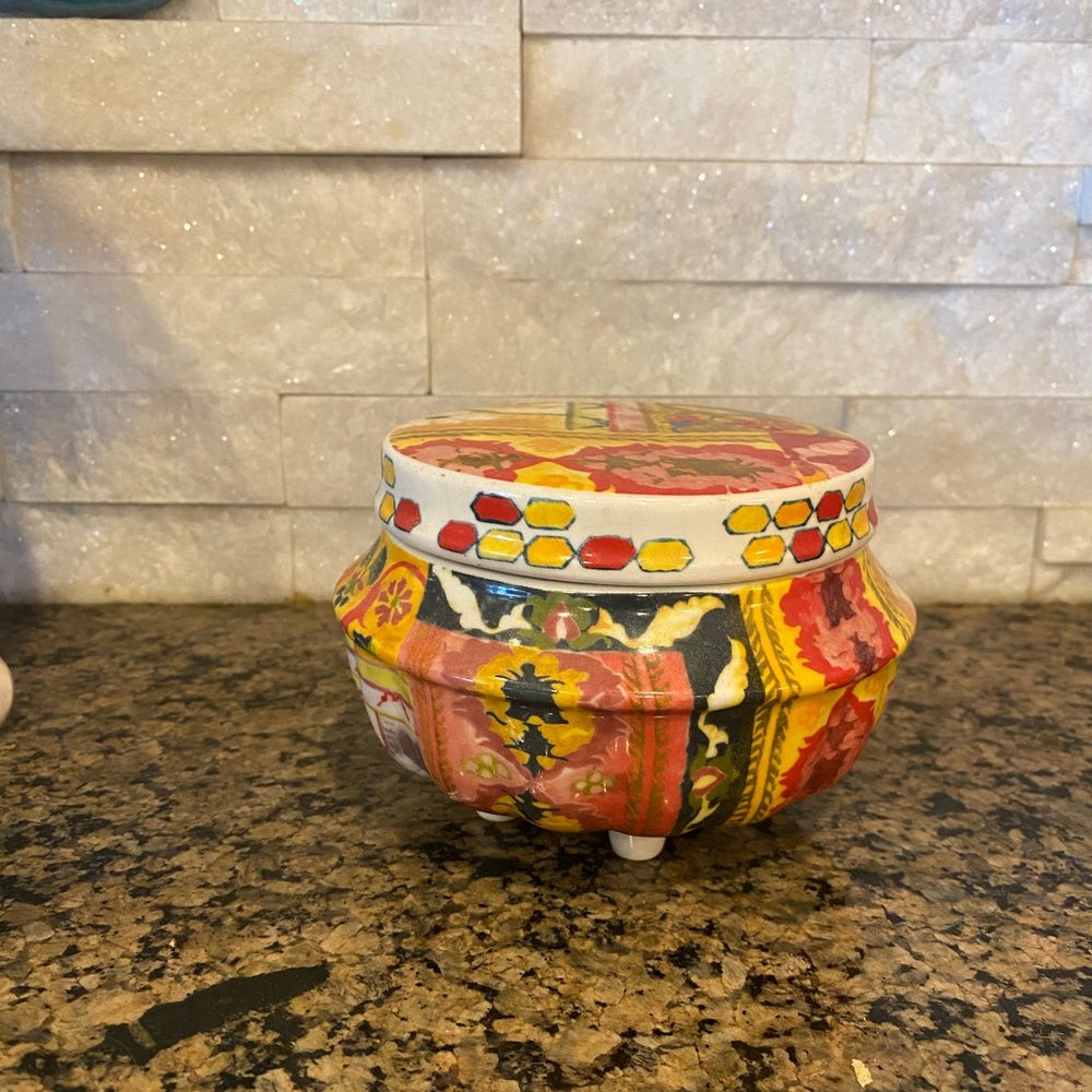 Anthropologie Boho Inspired Candle Pot